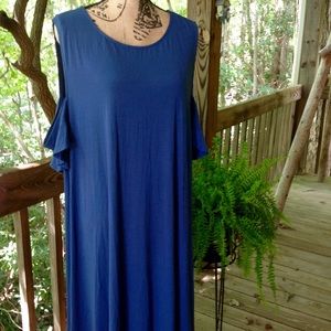 Cold-Shoulder Swing Dress